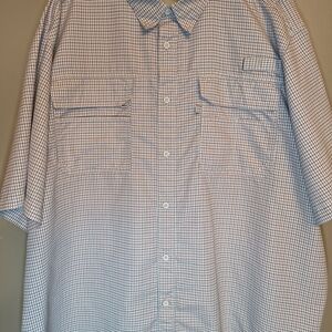 Classic Blue and White Checkered Men's Shirt